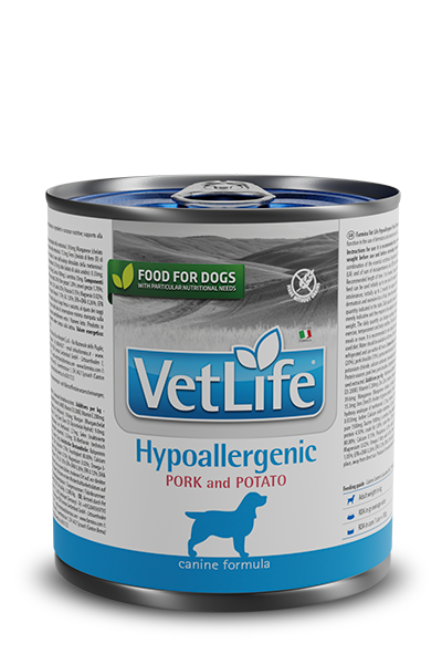 Alimento umido Farmina Vet Life Hypoallergenic 300 g per cani adulti con intolleranze alimentari Alimento umido Farmina Vet Life Hypoallergenic 300 g per cani adulti con intolleranze alimentari